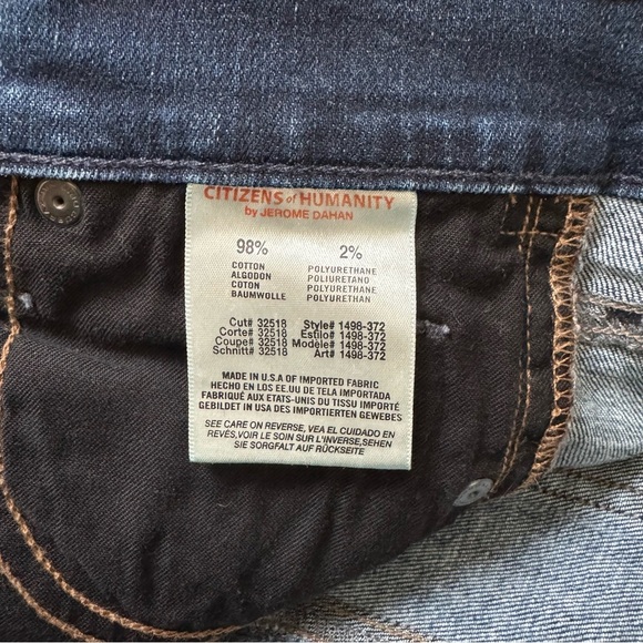 Citizens Of Humanity Skinny Ankle Dark Wash style 1498-372 Jeans 28 - Picture 10 of 12